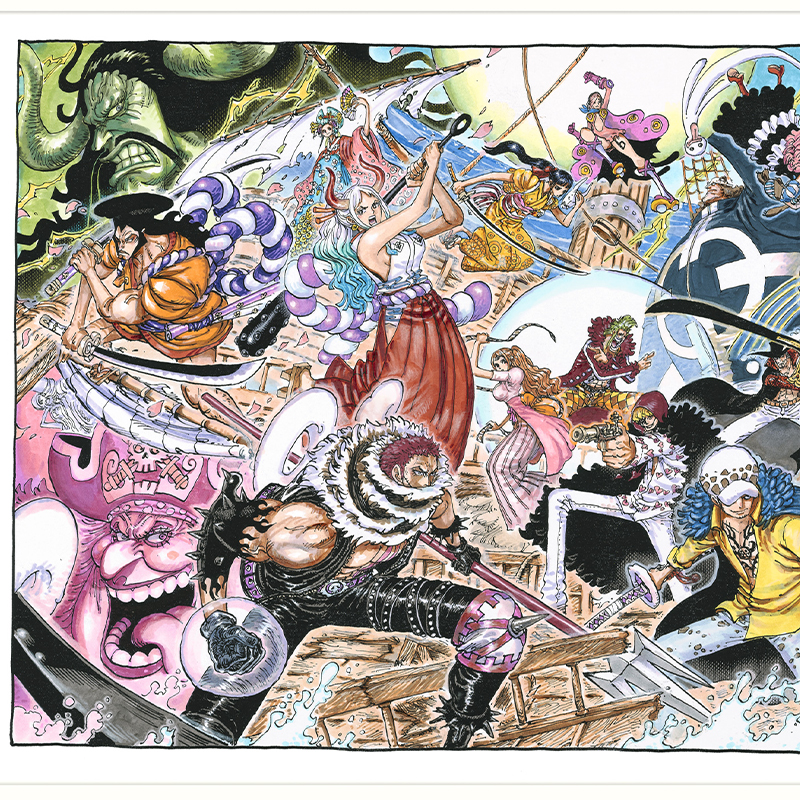 『ＯＮＥ　ＰＩＥＣＥ』額装高精細複製原画　（週刊少年ジャンプ２０２１年３９～４１号掲載「大海賊百景」）　ＢＤ２