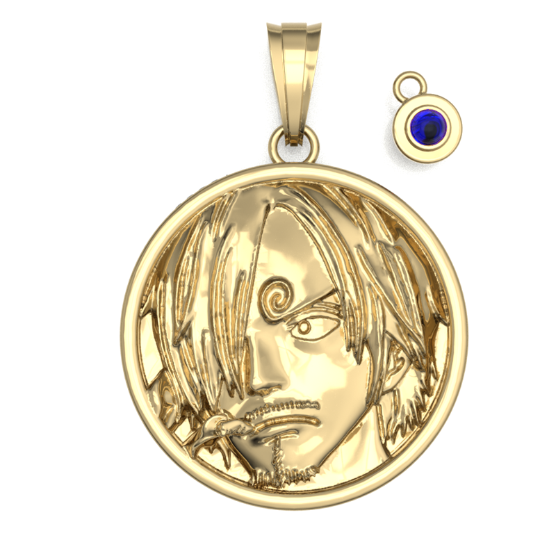 ＪＣＳ限定受注生産　『ＯＮＥ　ＰＩＥＣＥ』コインネックレス“ＳＡＮＪＩ”（天然石チャーム付き）　ゴールドコーティング　ＢＥ３