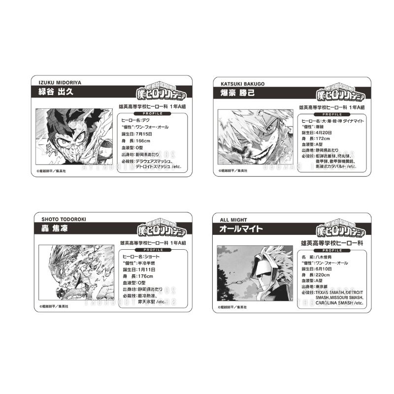 『僕のヒーローアカデミア』バースデイコレクションカード２０２６　４枚セット（緑谷出久／爆豪勝己／轟焦凍／オールマイト）　ＢＦ１