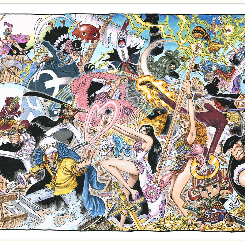 『ＯＮＥ　ＰＩＥＣＥ』額装高精細複製原画　（週刊少年ジャンプ２０２１年３９～４１号掲載「大海賊百景」）　ＢＤ２