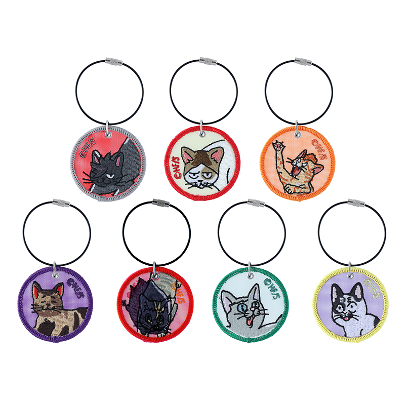 『ハイキュー！！』メッシュ刺繍キーホルダーコレクション　動物Ｖｅｒ．　（全１４種／ランダム１種入り）　＜ハイキュー！！　ＦＡＮ　ＰＡＲＫ＞　ＢＥ２