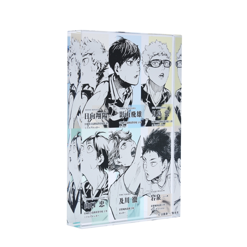 『ハイキュー！！』アクリルブロック　日向翔陽＆影山飛雄＆月島蛍＆山口忠＆及川徹＆岩泉一　【仙台観光特使就任記念Ｖｅｒ．】　ＢＥ３