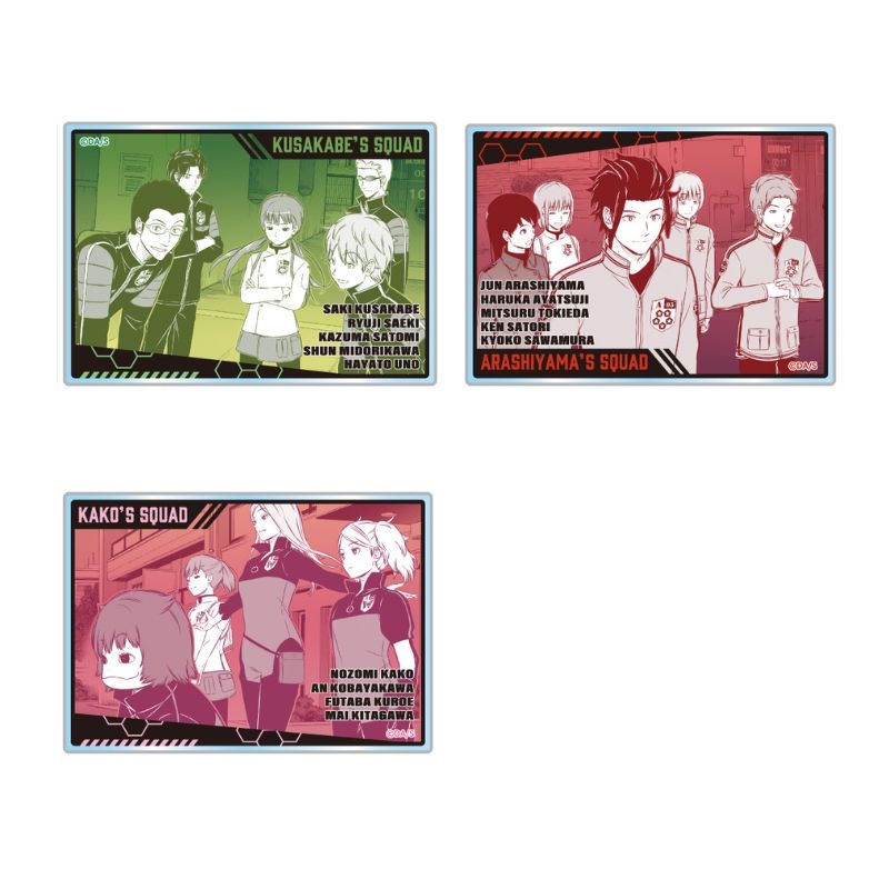 『ワールドトリガー』箔入りアクリルカードコレクション　第１弾－Ａ級部隊－　（全９種／ランダム１種入り）　ＢＦ１