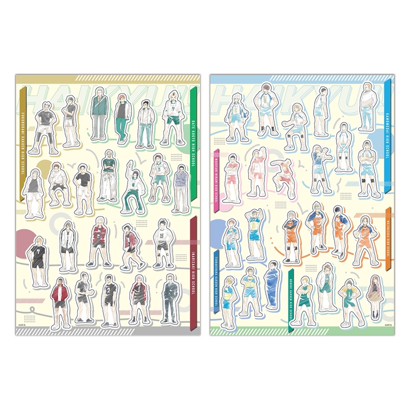 『ハイキュー！！』キャラパネ軍団！！ステッカー１１３枚セット　（Ａ４サイズシート５枚組）　＜ハイキュー！！　ＦＡＮ　ＰＡＲＫ　－ｍｅｍｏｒｉａｌ－＞　ＢＦ１