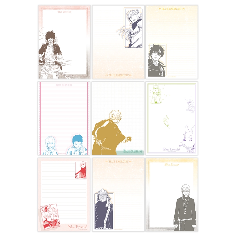 『青の祓魔師』１００ページレターパッド【５０ｓｃｅｎｅｓ／１００ｐａｇｅｓ】　＜青の祓魔師展＞　ＢＥ１