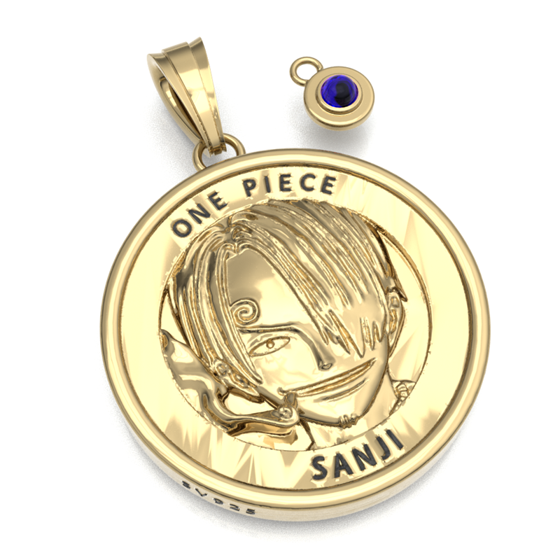ＪＣＳ限定受注生産　『ＯＮＥ　ＰＩＥＣＥ』コインネックレス“ＳＡＮＪＩ”（天然石チャーム付き）　ゴールドコーティング　ＢＥ３