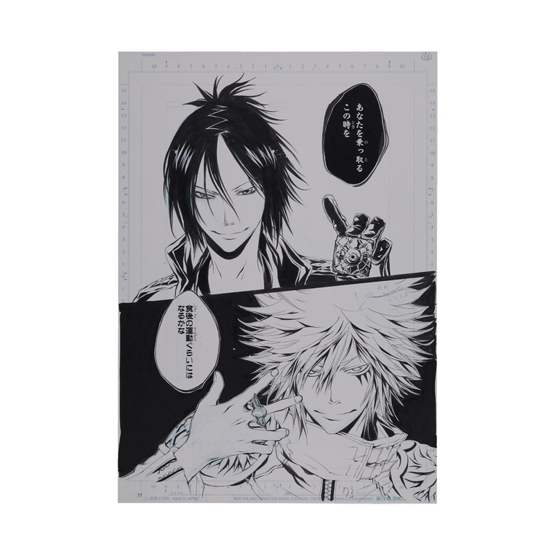 『家庭教師ヒットマンＲＥＢＯＲＮ！』複製原稿４枚セット　ミルフィオーレ　＜天野明展　東京凱旋＞　ＢＥ４