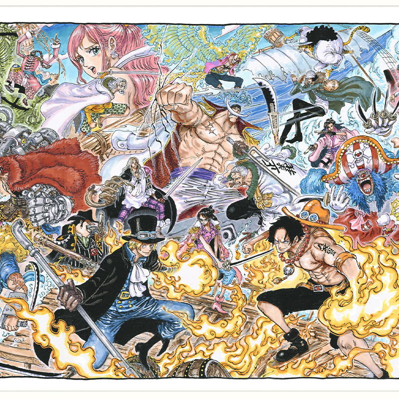 『ＯＮＥ　ＰＩＥＣＥ』額装高精細複製原画　（週刊少年ジャンプ２０２１年３９～４１号掲載「大海賊百景」）　ＢＤ２