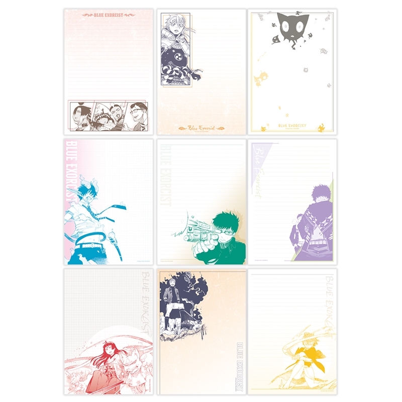 『青の祓魔師』１００ページレターパッド【５０ｓｃｅｎｅｓ／１００ｐａｇｅｓ】　＜青の祓魔師展＞　ＢＥ１