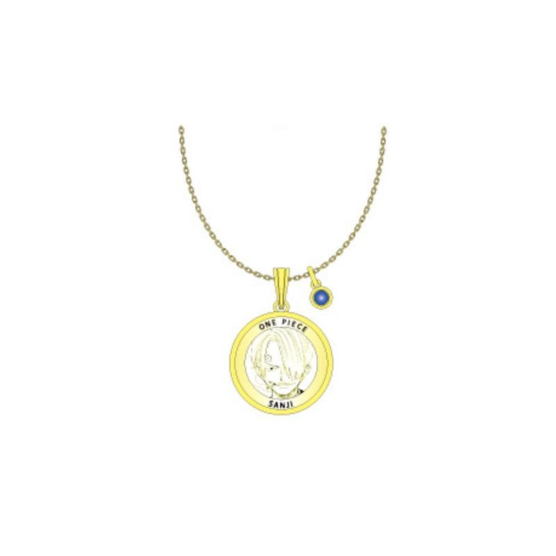 ＪＣＳ限定受注生産　『ＯＮＥ　ＰＩＥＣＥ』コインネックレス“ＳＡＮＪＩ”（天然石チャーム付き）　ゴールドコーティング　ＢＥ３
