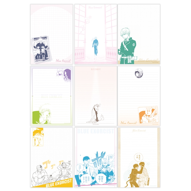 『青の祓魔師』１００ページレターパッド【５０ｓｃｅｎｅｓ／１００ｐａｇｅｓ】　＜青の祓魔師展＞　ＢＥ１