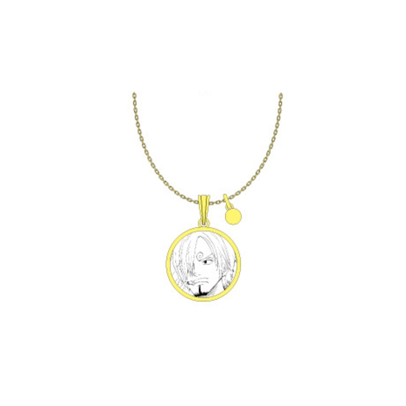 ＪＣＳ限定受注生産　『ＯＮＥ　ＰＩＥＣＥ』コインネックレス“ＳＡＮＪＩ”（天然石チャーム付き）　ゴールドコーティング　ＢＥ３