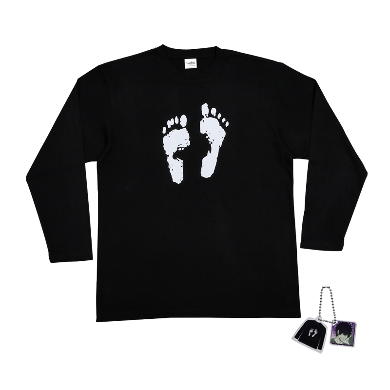 『ワールドトリガー』ロングＴシャツ　フリーサイズ　チャーム付き【足跡（ヒト）】　ＢＤ１