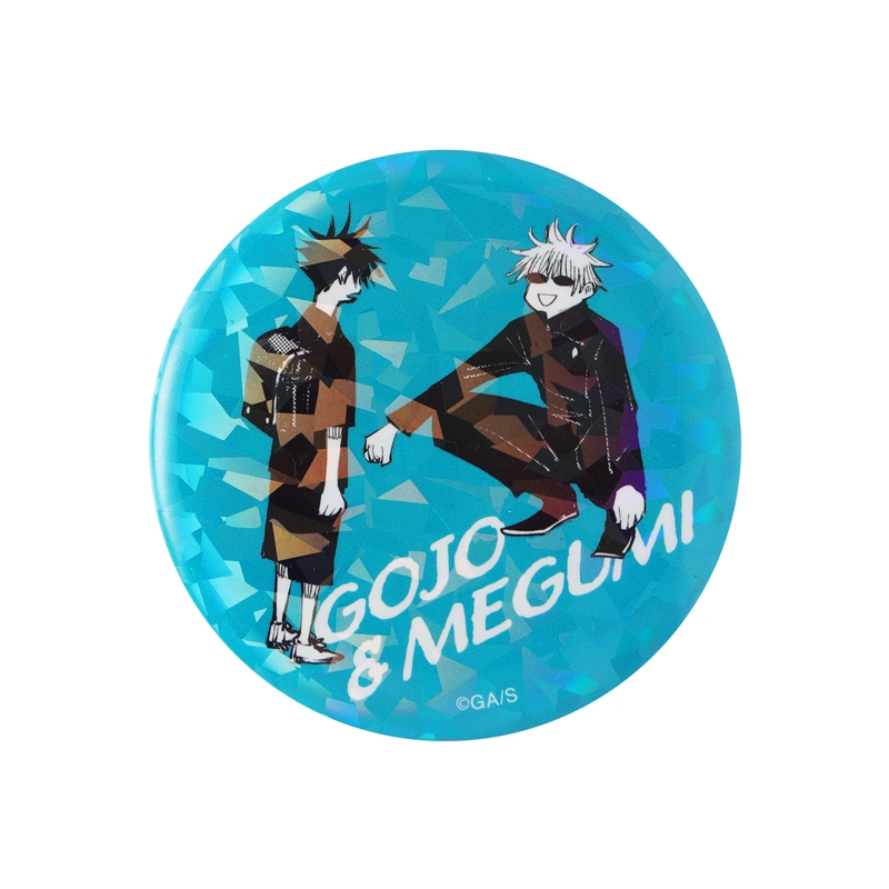 完全受注生産　「週刊少年ジャンプ」オールスター缶バッジ　『呪術廻戦』　［１００　五条悟＆伏黒恵　「懐玉・玉折」ＪＣ８－９巻掲載］　ＢＤ１