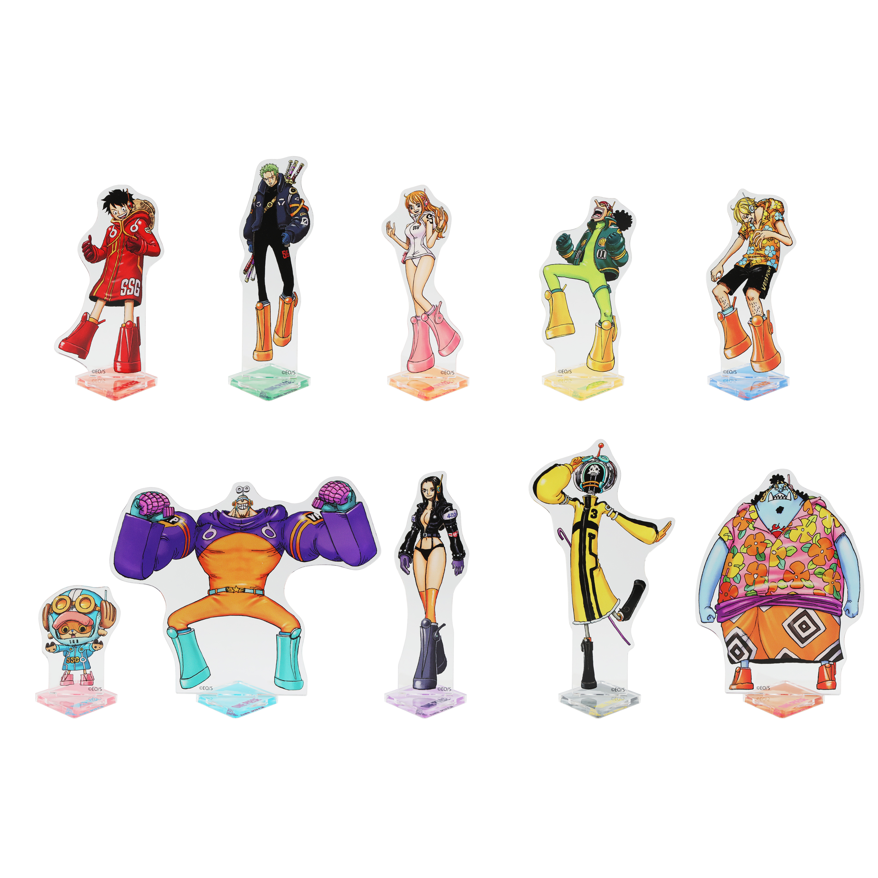 『ＯＮＥ　ＰＩＥＣＥ』アクリルフィギュア１０体セット　［エッグヘッド編　“未来服”Ｖｅｒ．］　ＢＤ４－ＰＰＩ