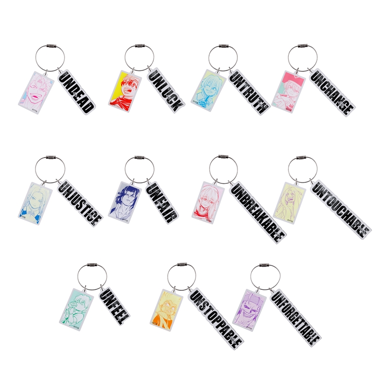 『アンデッドアンラック』否定能力デカフォント＆否定者２連アクリルキーホルダーコレクション　全種セット　（全１１種入り）　ＢＤ４－ＪＦ
