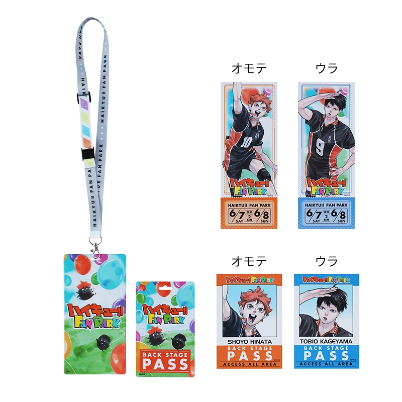 『ハイキュー！！』チケットホルダー＆カードホルダー（チケット風カード１枚＆バックステージパス風カード１枚入り）　キービジュアル　＜ハイキュー！！　ＦＡＮ　ＰＡＲＫ＞　ＢＥ２