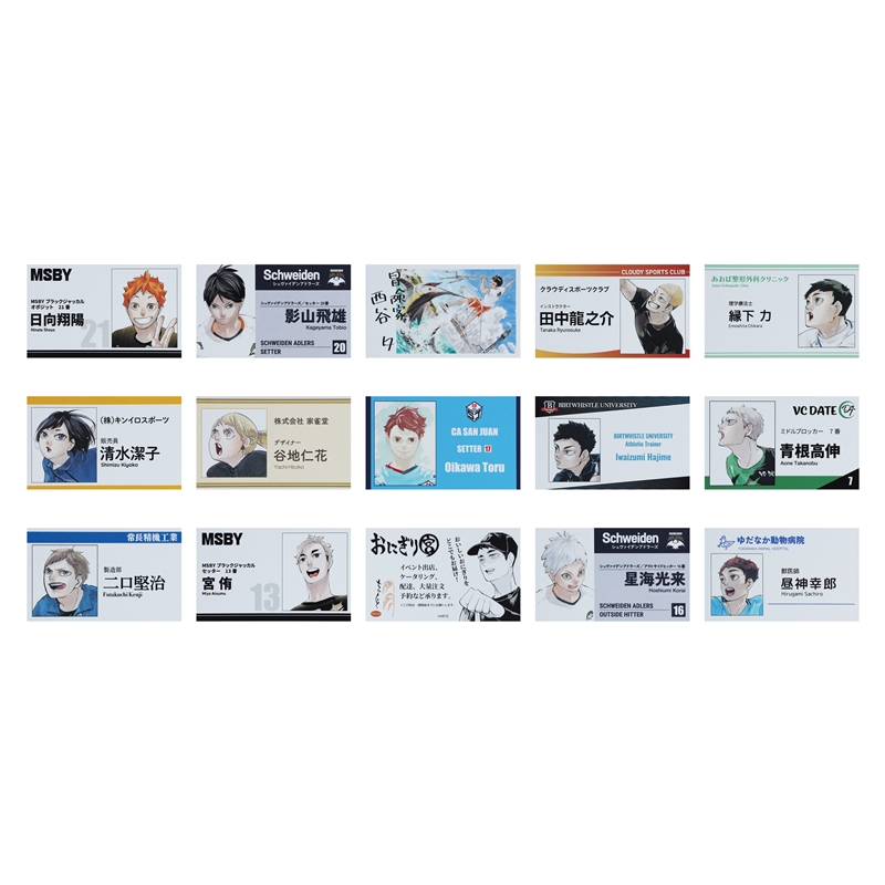 『ハイキュー！！』名刺カードコレクション　第１弾　全種セット　（全１５種入り）　＜ハイキュー！！　ＦＡＮ　ＰＡＲＫ＞　ＢＥ２