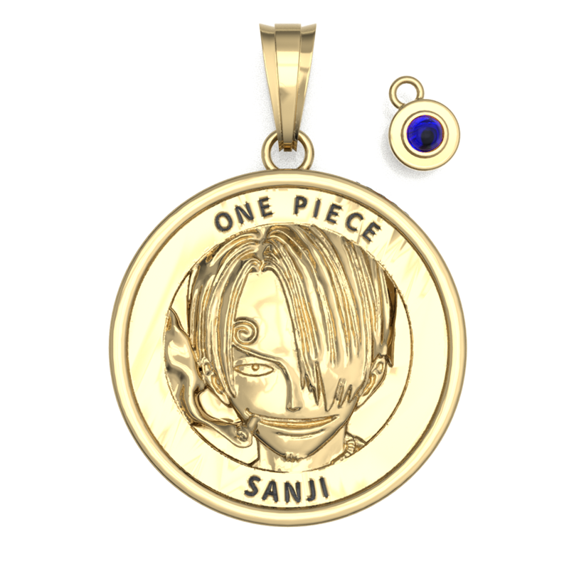 ＪＣＳ限定受注生産　『ＯＮＥ　ＰＩＥＣＥ』コインネックレス“ＳＡＮＪＩ”（天然石チャーム付き）　ゴールドコーティング　ＢＥ３