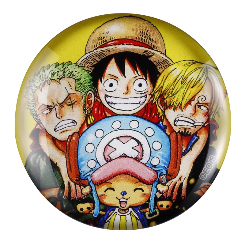 『ＯＮＥ　ＰＩＥＣＥ』ガラスマグネット　ルフィ＆ゾロ＆サンジ＆チョッパー　ＢＥ３－ＯＰＤ