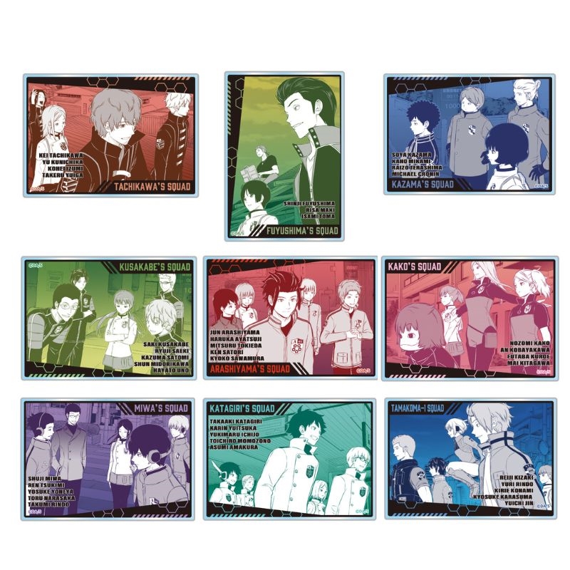 『ワールドトリガー』箔入りアクリルカードコレクション　第１弾－Ａ級部隊－　（全９種／ランダム１種入り）　ＢＦ１