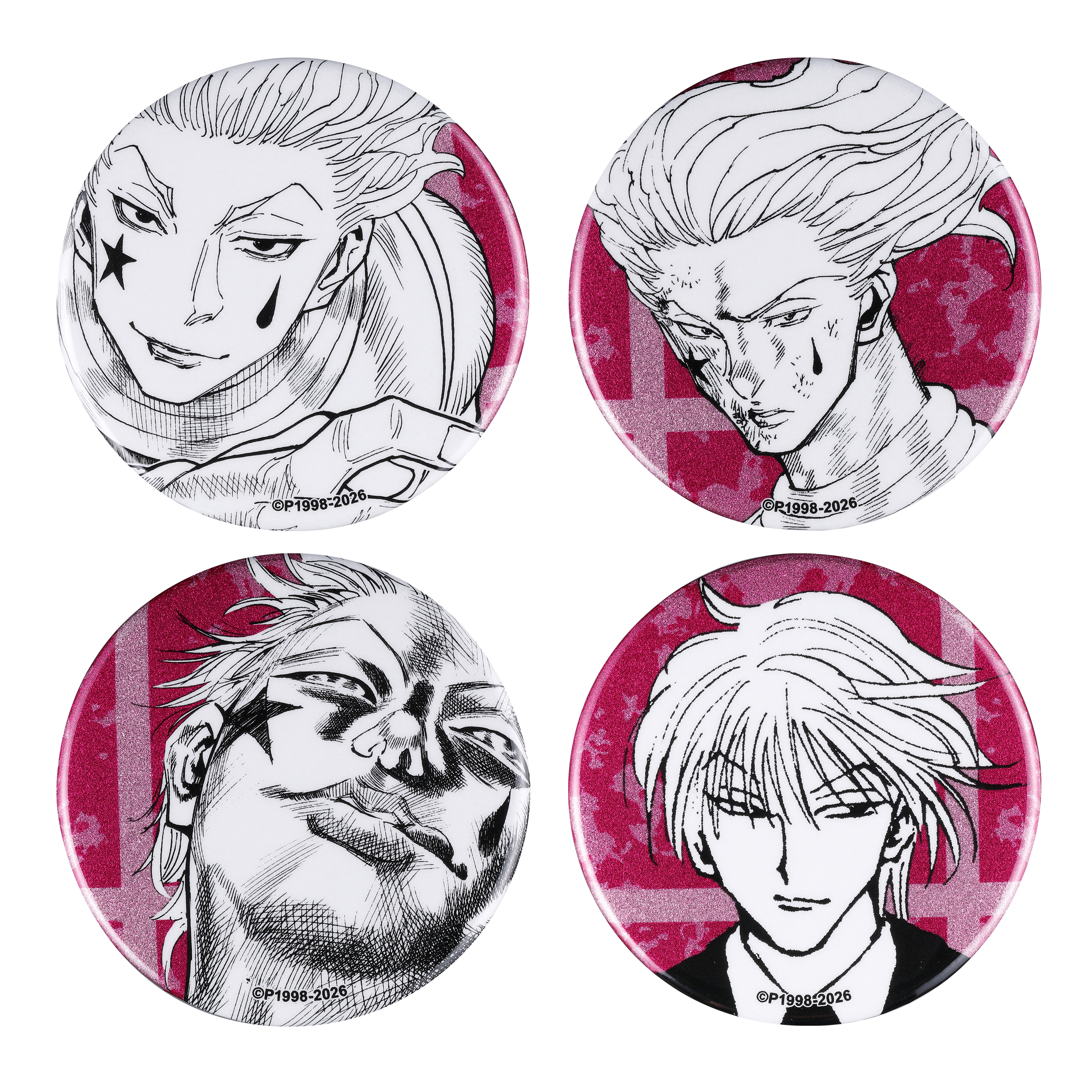 『HUNTER×HUNTER』缶バッジ4個セット EMOTIONS ヒソカ