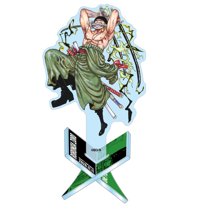 『ＯＮＥ　ＰＩＥＣＥ』バースデイアクリル“Ｘ”フィギュア－ｗｉｔｈ－　ロロノア・ゾロ　ＢＦ４