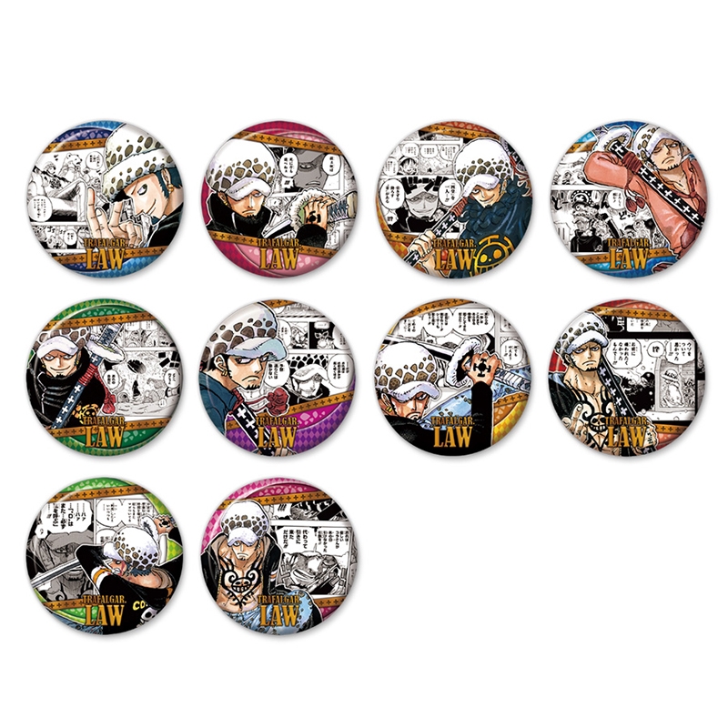 『ＯＮＥ　ＰＩＥＣＥ』コレクション缶バッジ“ＨＥＲＯＥＳ”　【トラファルガー・ロー】（全１０種）ＡＨ４−ＯＰＢＤ