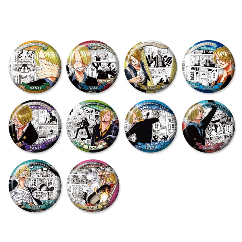 『ＯＮＥ　ＰＩＥＣＥ』コレクション缶バッジ“ＨＥＲＯＥＳ”　【サンジ】（全１０種）　ＡＩ１−ＯＰＢＤ