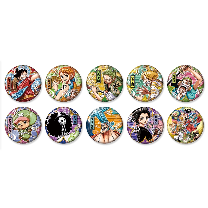 『ＯＮＥ　ＰＩＥＣＥ』コレクション缶バッジ“ＨＥＲＯＥＳ”【麦わらの一味ワノ国Ｖｅｒ．】　全１０種　ＡＩ２