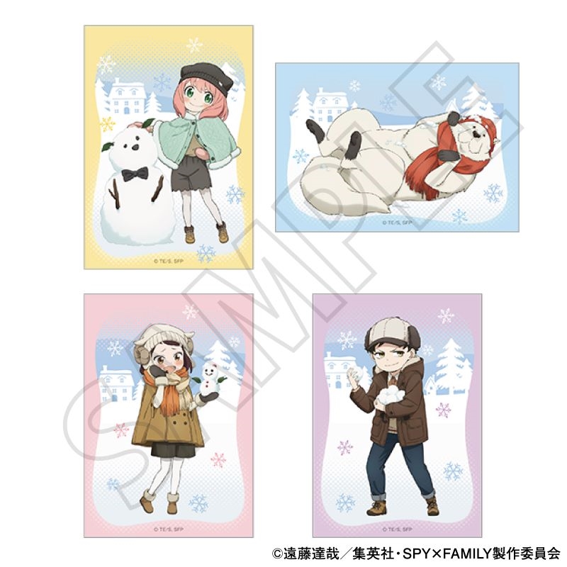 『ＳＰＹ×ＦＡＭＩＬＹ』ブロマイドセット（アーニャ・フォージャー、ボンド・フォージャー、ダミアン・デズモンド、ベッキー・ブラックベル）／ゆきあそび