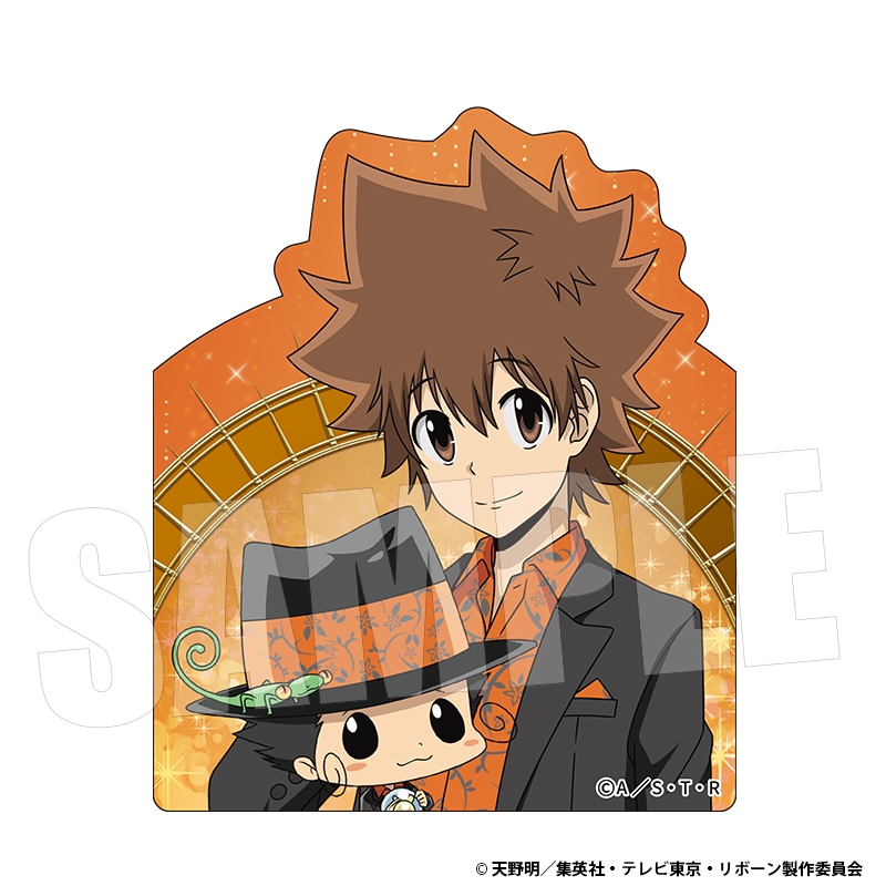 家庭教師ヒットマンＲＥＢＯＲＮ！　ダイカットアクリルブロック「ツナ＆リボーン」ボタニカルシャツＶｅｒ．