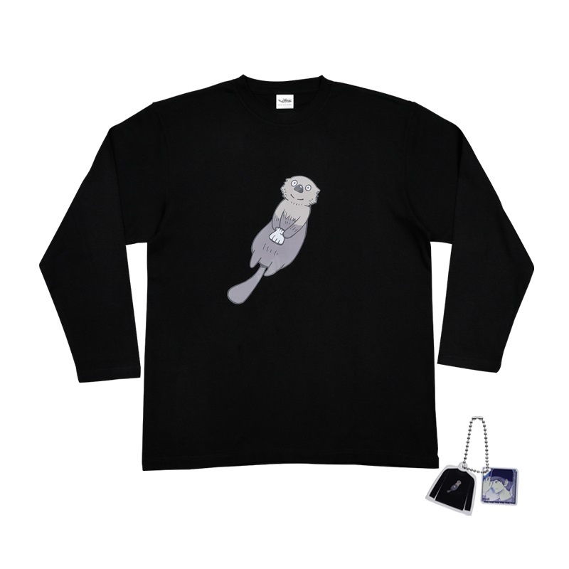 『ワールドトリガー』ロングTシャツ フリーサイズ チャーム付き【石をなくしたラッコ】 BD1