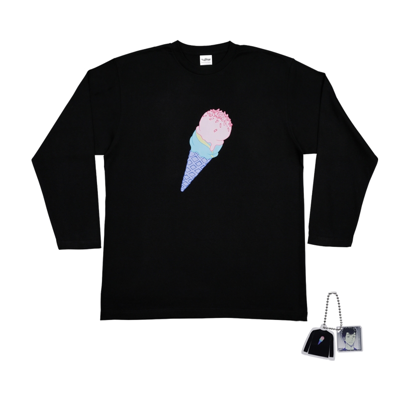 『ワールドトリガー』ロングTシャツ フリーサイズ チャーム付き【アイスクリーム】 BD1