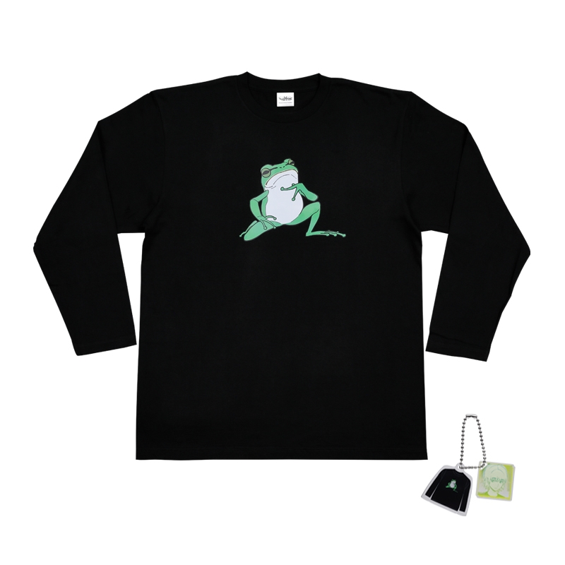 『ワールドトリガー』ロングTシャツ フリーサイズ チャーム付き【演技派カエル】 BD1