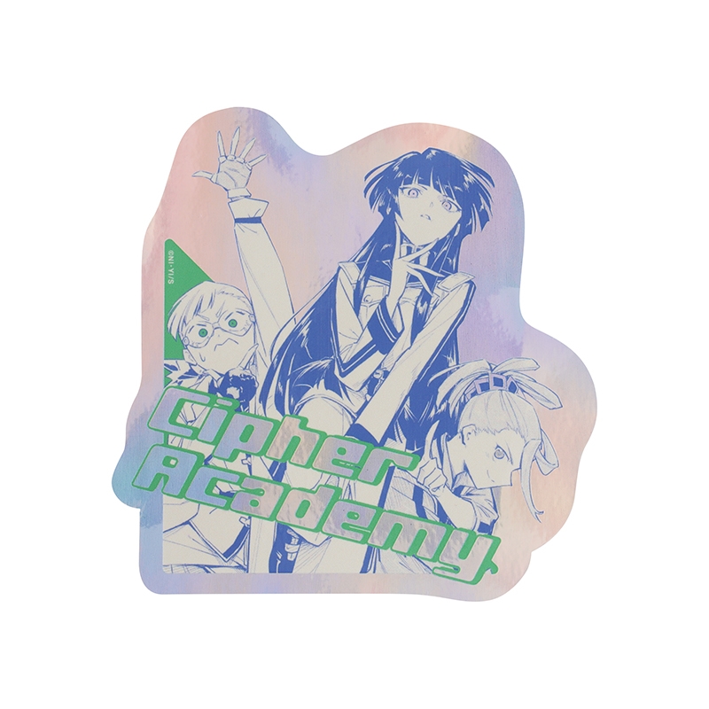 『暗号学園のいろは』オーロラシャインステッカー(100×100mm以内変形サイズ) BD1−JNPG