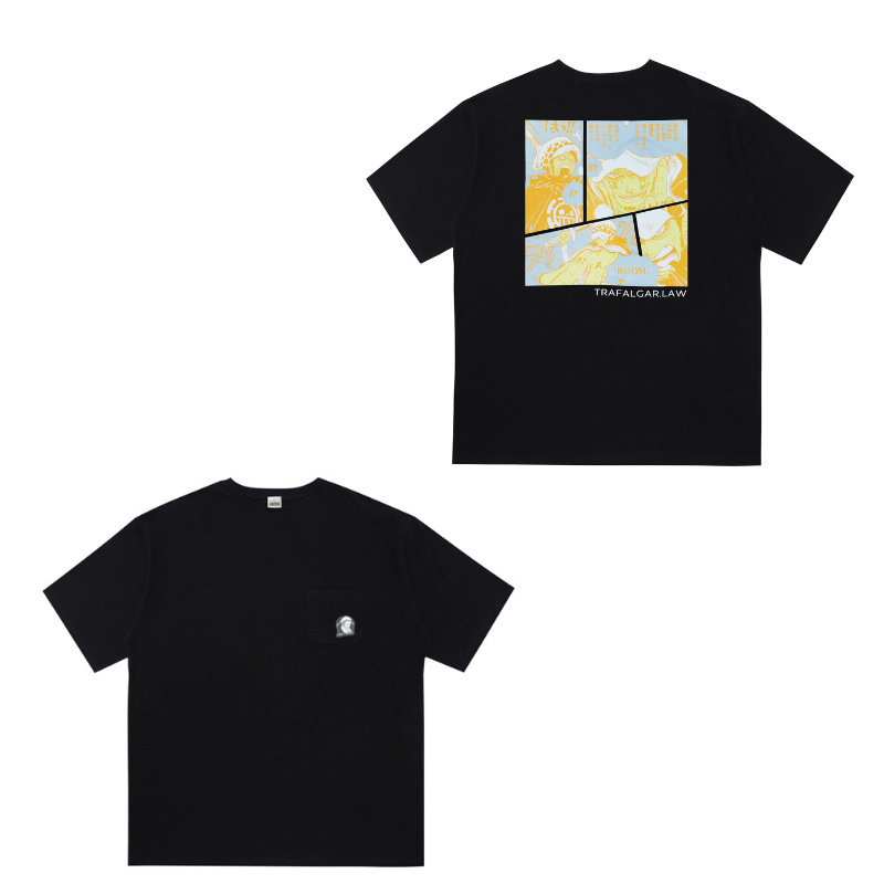 『ONE PIECE』ポケット付きビッグシルエットTシャツ “HEROES” トラファルガー・ロー BD4