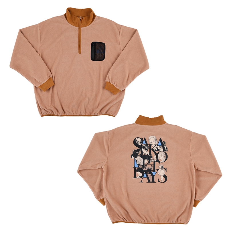 『ＳＡＫＡＭＯＴＯ　ＤＡＹＳ』フリースハーフジッププルオーバー　フリーサイズ　ＢＤ４−ＪＳ