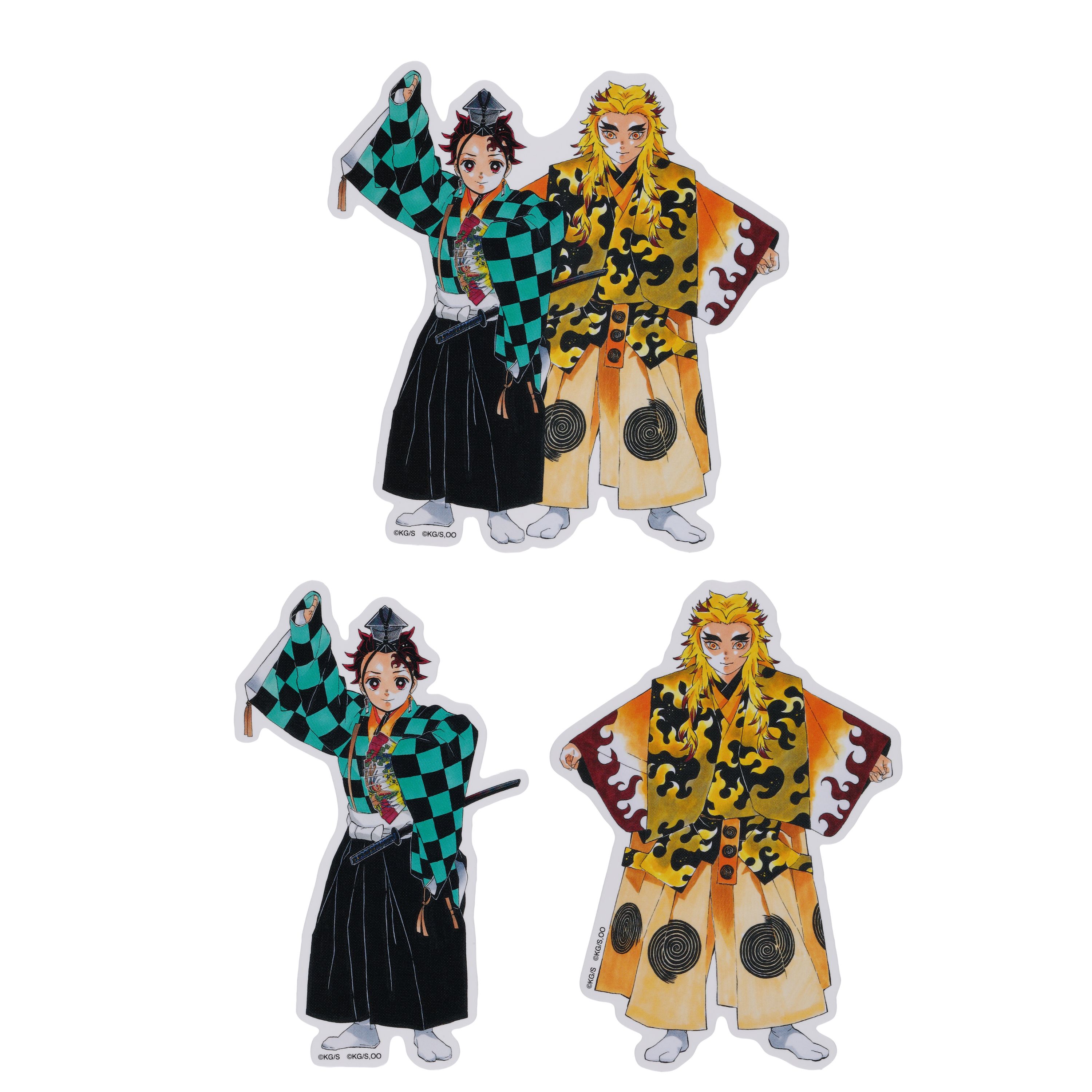 『鬼滅の刃』ダイカットステッカー（３枚セット）　＜能　狂言『鬼滅の刃』＞　ＢＤ４