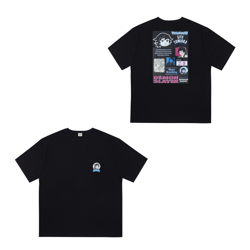 『鬼滅の刃』ポケット付きビッグシルエットTシャツ “HEROES” 冨岡義勇 BE1