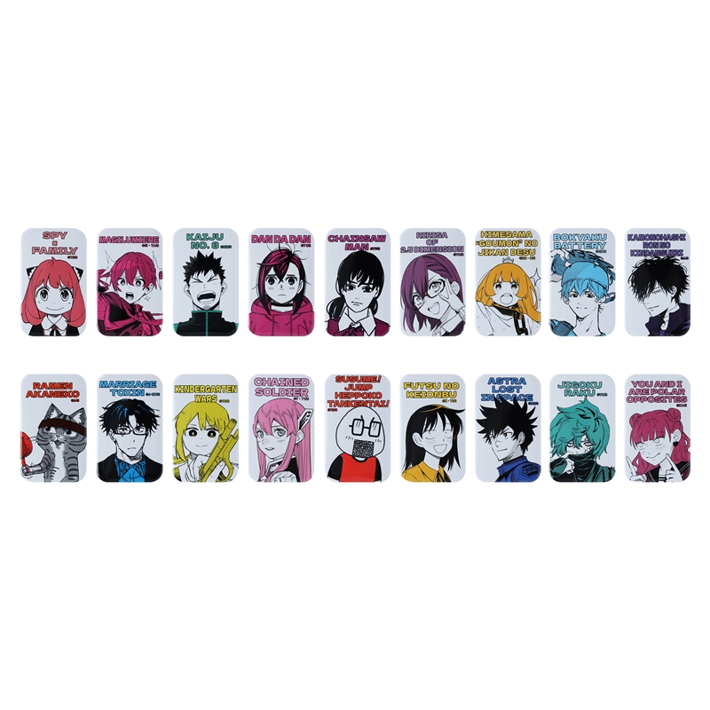 「少年ジャンプ＋」スクエア缶バッジコレクション（スタンド付き）　（全１８種／ランダム１種入り）　ＢＥ１