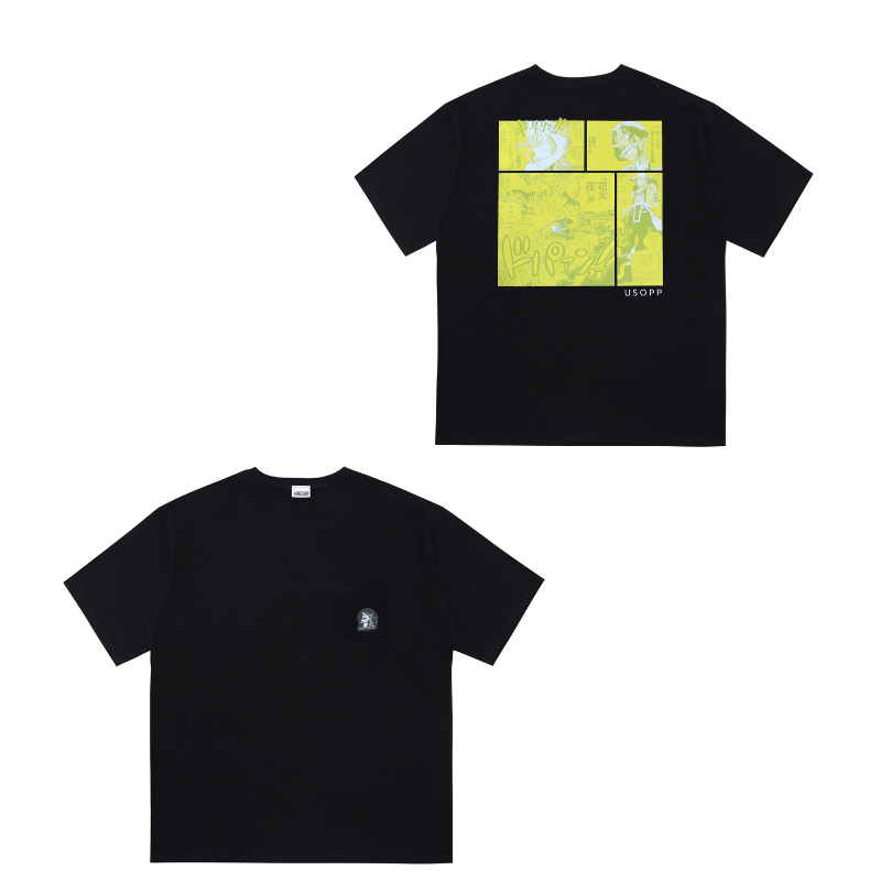 『ONE PIECE』ポケット付きビッグシルエットTシャツ “HEROES” ウソップ BE2