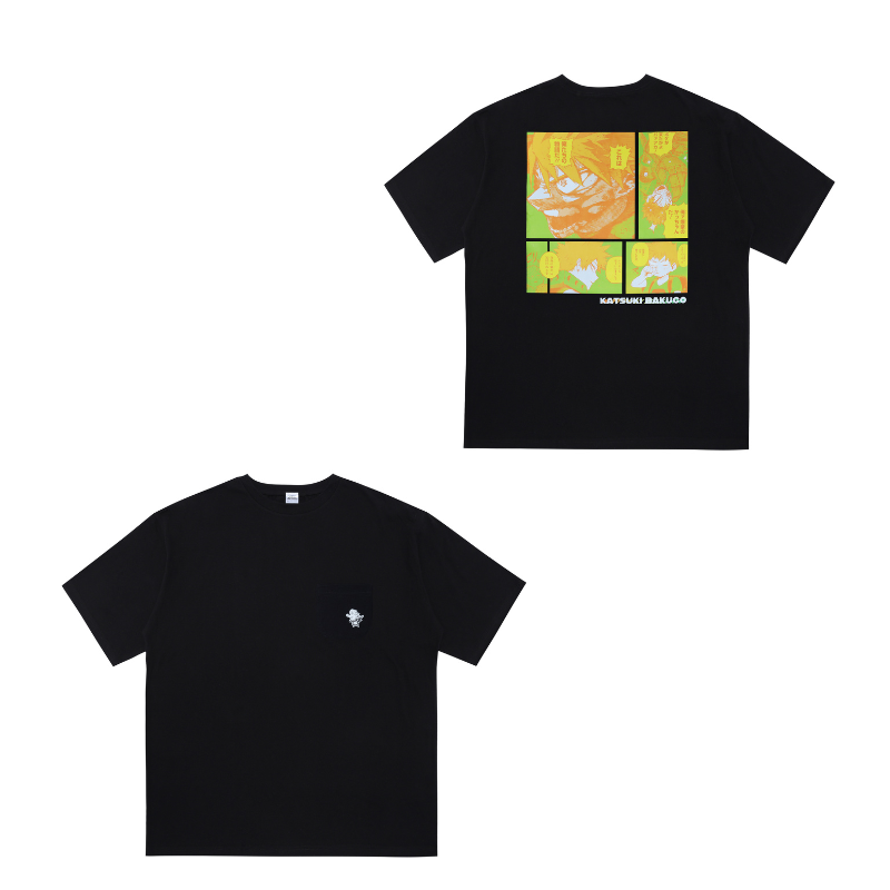『僕のヒーローアカデミア』ポケット付きビッグシルエットTシャツ “HEROES” 爆豪勝己 BE2