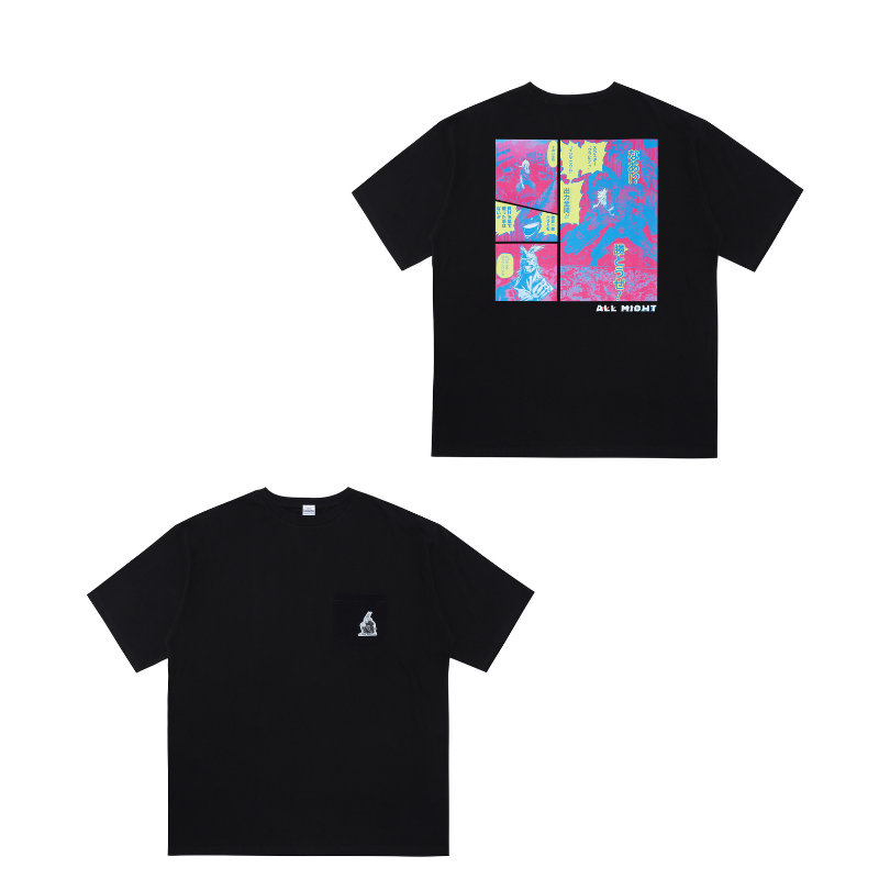 『僕のヒーローアカデミア』ポケット付きビッグシルエットTシャツ “HEROES” オールマイト BE2