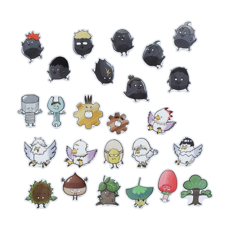 『ハイキュー！！』ミニダイカットステッカーセット　動物＆モチーフＶｅｒ．　［宮城］　２５種入り　＜ハイキュー！！　ＦＡＮ　ＰＡＲＫ＞　ＢＥ２