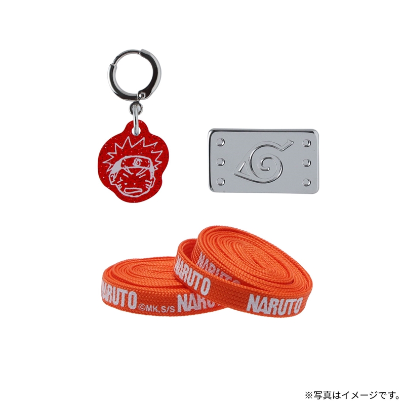 『ＮＡＲＵＴＯ−ナルト−』靴ひも＆チャームセット（靴ひも２本＆アクリルチャーム１個＆メタルチャーム１個入り）　ＢＥ２
