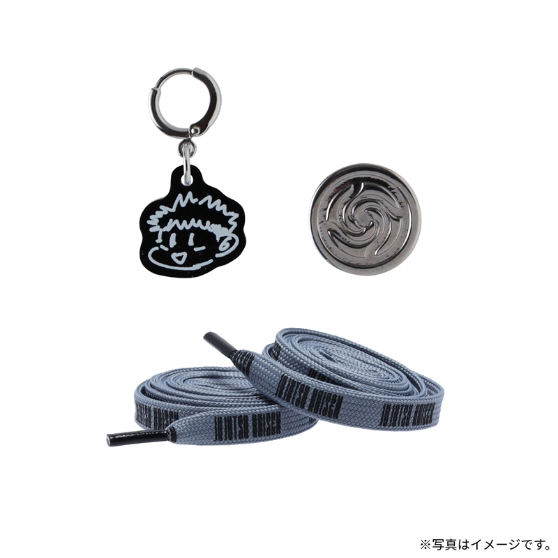 『呪術廻戦』靴ひも＆チャームセット（靴ひも２本＆アクリルチャーム１個＆メタルチャーム１個入り）　ＢＥ２