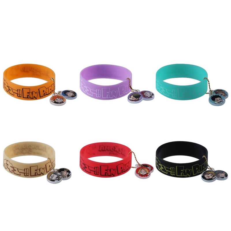 『ハイキュー！！』チャーム付きシリコンバンドコレクション　全種セット　（全６種入り）　＜ハイキュー！！　ＦＡＮ　ＰＡＲＫ＞　ＢＥ２