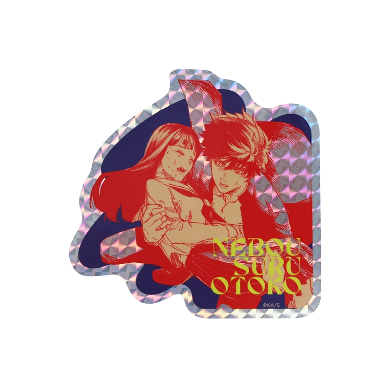 『寝坊する男』オーロラシャインステッカー（１００×１００ｍｍ以内変形サイズ）　ＢＥ２−ＪＮＰＧ