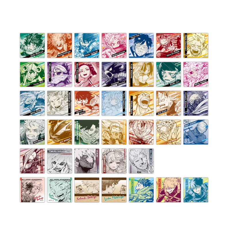 『僕のヒーローアカデミア』スクエアステッカーコレクション　第１弾　全種セット　（全４０種入り）　＜僕のヒーローアカデミア原画展＞　ＢＥ２